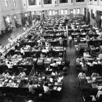 1964年 中央銀行（借用臺灣銀行）辦公情形
